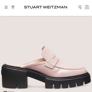 Stuart Weitzman Blush Pink Soho Platform Mules *LIKE NEW*